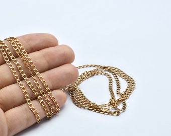 3x5mm latón crudo figura redonda 8 cadena, cadena de piezas redondas, cadenas para collares, encantos, colgantes,chn073