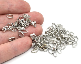 5x7.5mm Silver Plated Pendant Bail, Charm Pinch Bails, Pendant Connector, Pendant Holder, Pinch Bails, Necklace Findings, Wholesale, JM001