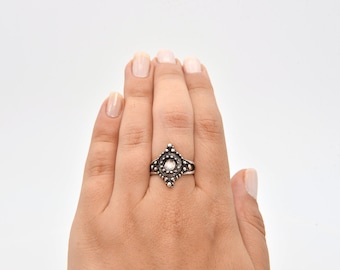 Silver Plated Adjustable Blank Bezel Ring, Ring, Bezel Ring, Wholesale Ring, Mountings, Silver Ring, Brass Ring Findings, Blank Ring, ARS010