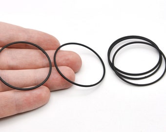 40mm Black Plated Wire Hoops, Hoop Wire, Round Wire, Circle Wire, Large Hoop Earrings, Wholesale Jewellry Supplier