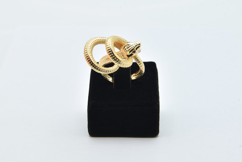 Gift Rings Gold Plated Open Snake Ring Minimalist Ring Dainty Ring Adjustable Animal Ring Wholesale Gold Plated Long Snake Ring