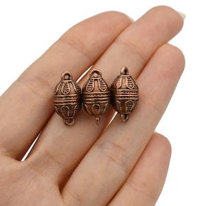 10x18mm Antique Copper Magnetic Clasps, Oval Magnetic Clasps, Magnetic Ball Clasps, Bracelet Clasps, Copper Plated Findings,