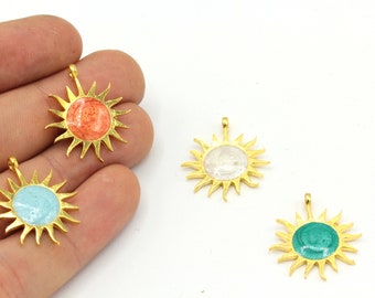 10x//Set Enamel Alloy Flower Charms Pendant Jewelry Findings DIY Craft Making F~