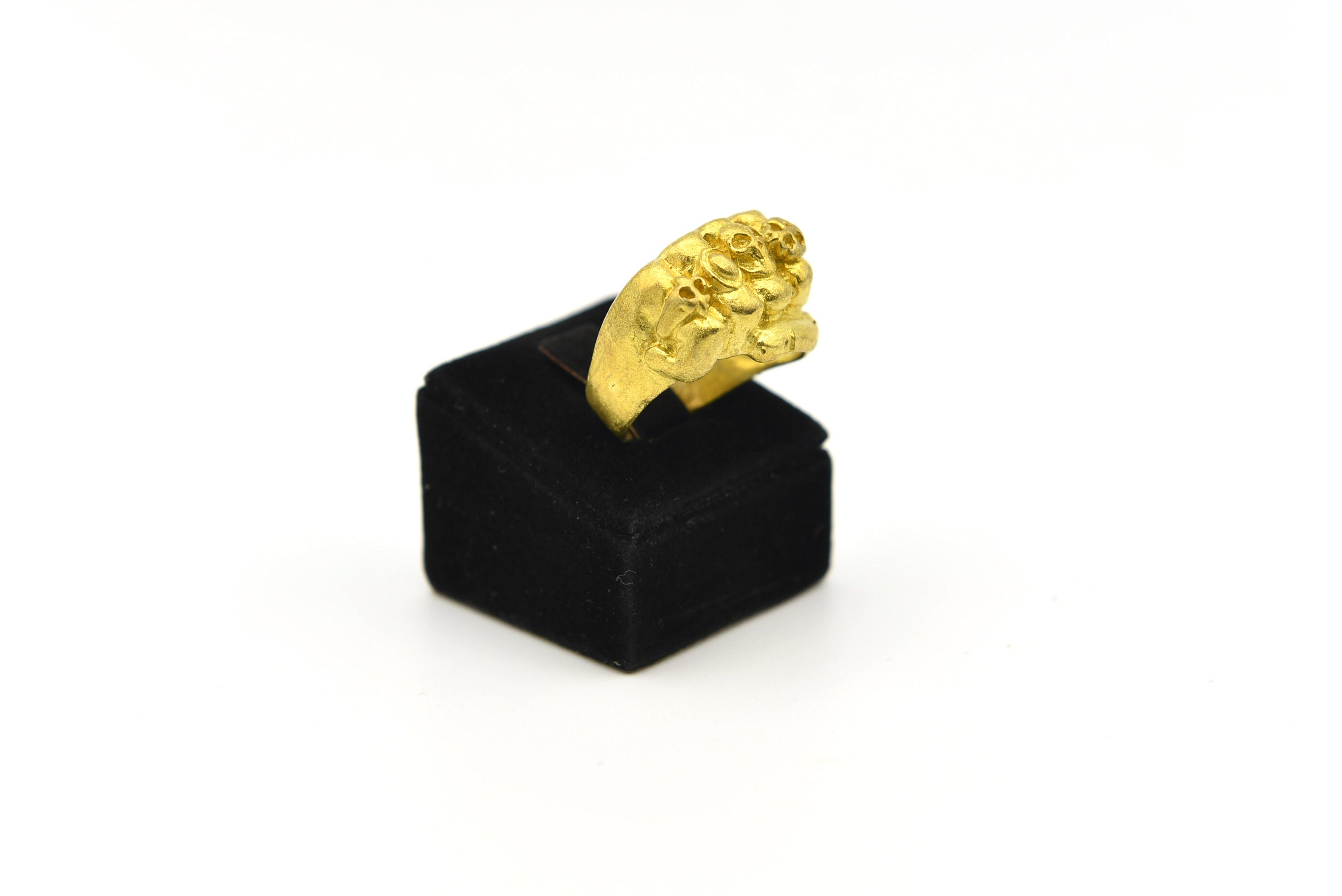 Red Fist Rings Raw Brass Adjustable Domed Fist Ring, Brass Fist Ring, Street Fighter ...