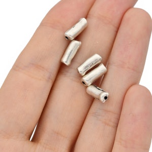 10 Pcs Antique Silver Plated Spacer Bead, Ethnic Spacer Bead,Antique Silver Plated Connector (4x10mm ) ANS008