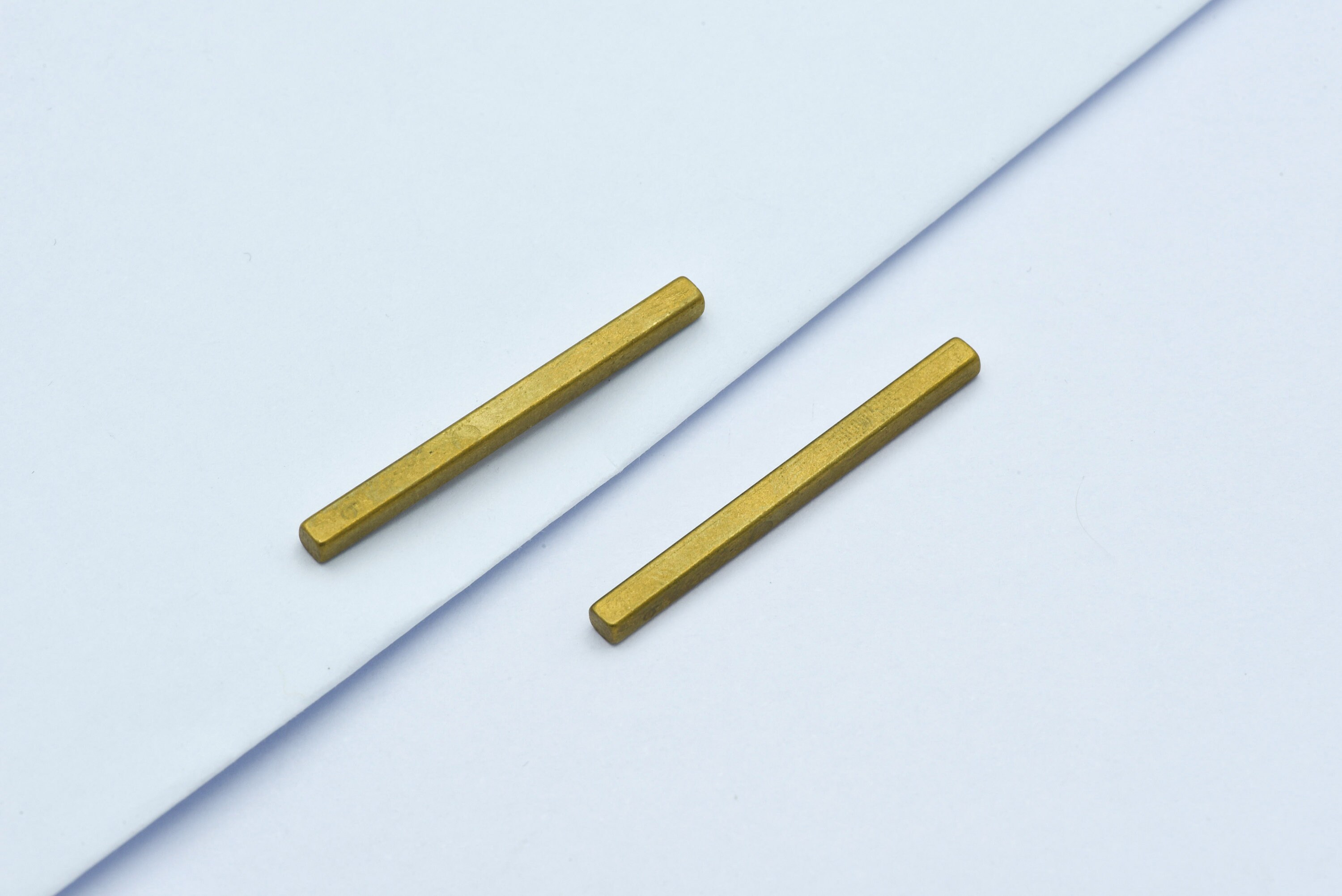 Rectangular Stick 2.5x31mm Raw Brass Rectangular Stick Bar (no Hole), Brass Flat Stick ...