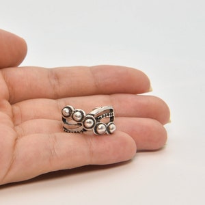 Silver Plated Adjustable Dotted Loop Ring, Brass Ring, Jewelry Ring, Wholesale Ring, Silver Plated Ring, Brass Ring Findings, Rings, ARS004
