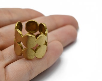 Adjustable Ring  - Raw Brass Ring - Jewelry Supplier - Whosale Ring.AR136