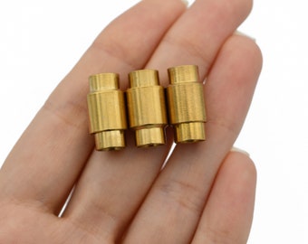 7mm Inner Size Magnetic Clasp,Rhodium Plated End Caps, Brass Leather End Caps, Leather Magnetic Clasp, Magnetic Closures  1 Pcs