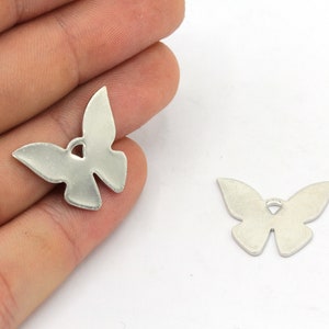 Details about   Polished Rhodium Plated 925 Sterling Silver 58MM Butterfly Charm Pendant 