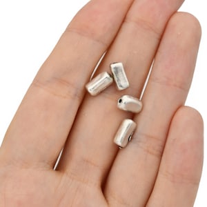 Antique Silver Plated Spacer Bead, Ethnic Spacer Bead,Antique Silver Plated Connector (10 PCS) , (5x8mm ) ANS039