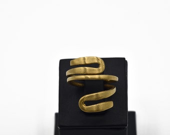 Adjustable Loop Ring, Raw Brass Ring, Loop Ring, Wholesale Ring, Mountings, Gold Ring, Brass Ring Findings, Settings Ring, Blank Ring.AR100