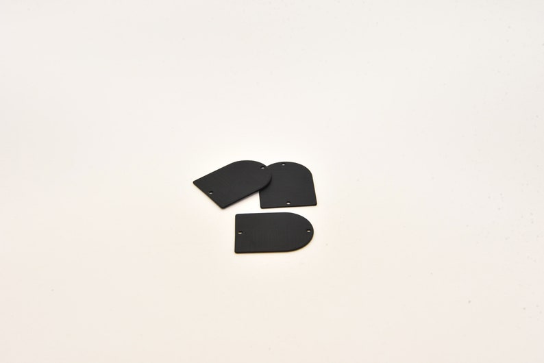 5 Pcs Black Plated Arch D Shaped Charm Connector With A Hole,Earring Connector Findings,D Shaped Pendant Findings,Connectors 21x28mm,RBB196