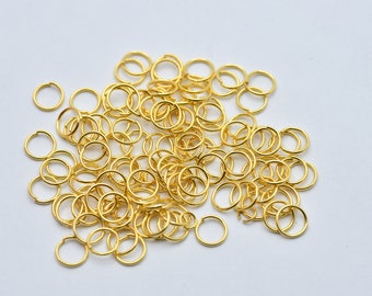 20 Ga 7mm 24k Shiny Gold Plated Jump Ring, Bulk Jump Rings, Open Jump Rings, Tiny Jump Rings, Gold Connector, Gold Jump Ring, Jewelry Making