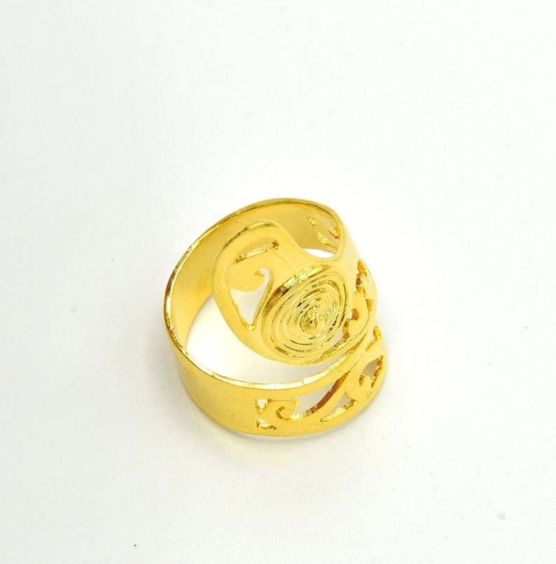 Jewelry Ring ARG056 Gold Plated Ring Brass Ring Findings Wholesale Ring Raw Brass Ring 24k Shiny Gold Plated Adjustable Blank Ring