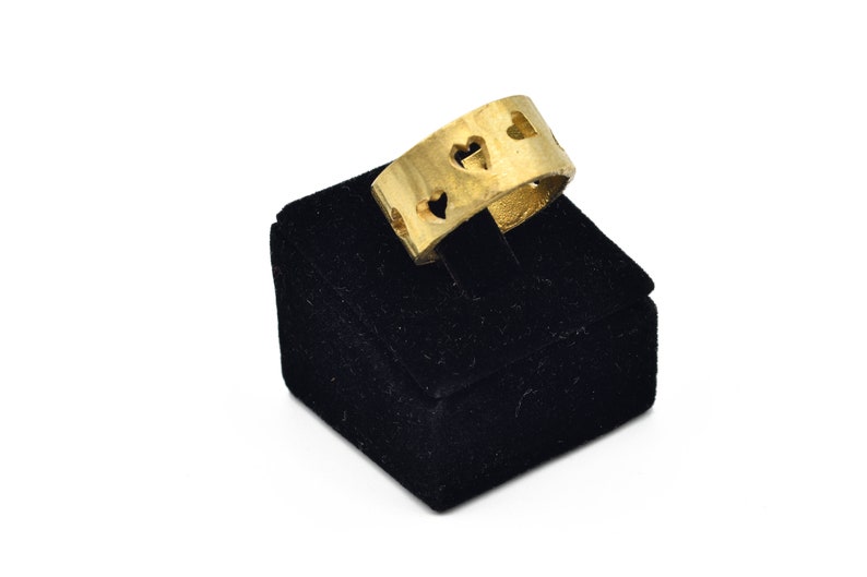 Adjustable Heart Ring Raw brass ring Heart Ring AR133 Jewelry Supplier wholesale ring