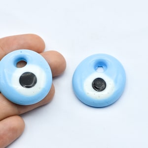 34mm Sky Blue Evil Eye Nazar Talisman, Wall Hanging Evil Eye, Nazar Boncuk, Voiture suspendue Turc Evil Eye, Grec Evil Eye, Protection Amulette