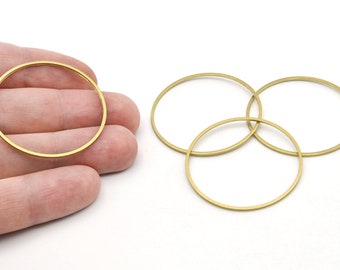 40mm Raw Brass Wire Hoops, Hoop Wire, Round Wire, Circle Wire, Large Hoop Earrings, Wholesale Jewellry Supplier, RB525