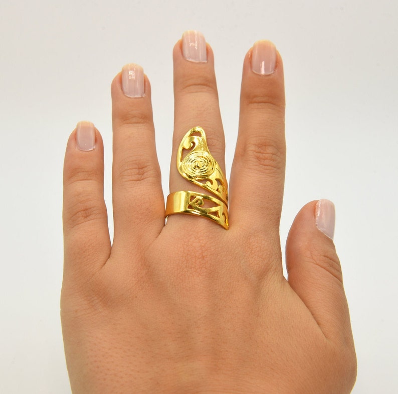 Jewelry Ring ARG056 Gold Plated Ring Brass Ring Findings Wholesale Ring Raw Brass Ring 24k Shiny Gold Plated Adjustable Blank Ring