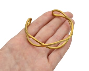 Verstellbare Braclet, Roh messing Armband, Draht Armband, handgemachte Armband