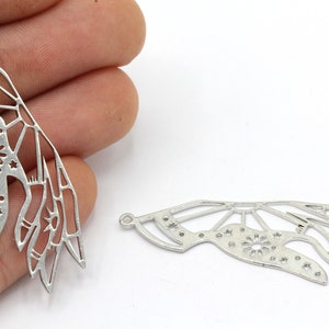 Rhodium Hand Charm, Magic Charm, Hamsa Hand Charm, Earring Connector, Celestial Charm, Lady Hand Charm, Earring Charm, Rhodium Findings