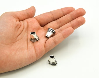14 x 14x8mm Antik Silber Kegel Kappen, Quaste Kappe, Tribal Quaste Kappe, Bead Caps, Kegel-Steckverbinder, Perle Endkappen, Silber Perle Kappen, 5 Stk, GLD505