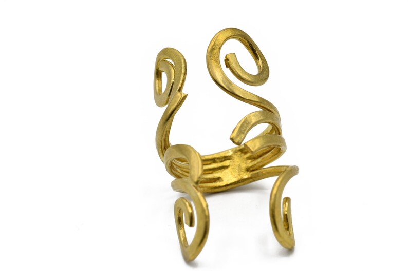 wholesale ringAR071 Adjustable Ring Loop Loop Ring Raw brass ring Jewelry Supplier