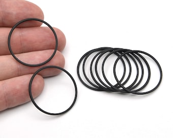 30mm Black Plated Wire Hoops, Hoop Wire, Round Wire, Circle Wire, Large Hoop Earrings, Wholesale Jewellry Supplier, RBB526