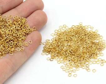 24 Ga 3mm 24k Shiny Gold Plated Jump Ring, Bulk Jump Rings, Open Jump Rings, Tiny Jump Rings, Gold Connector, Wholesale Jump, Jewelry Making