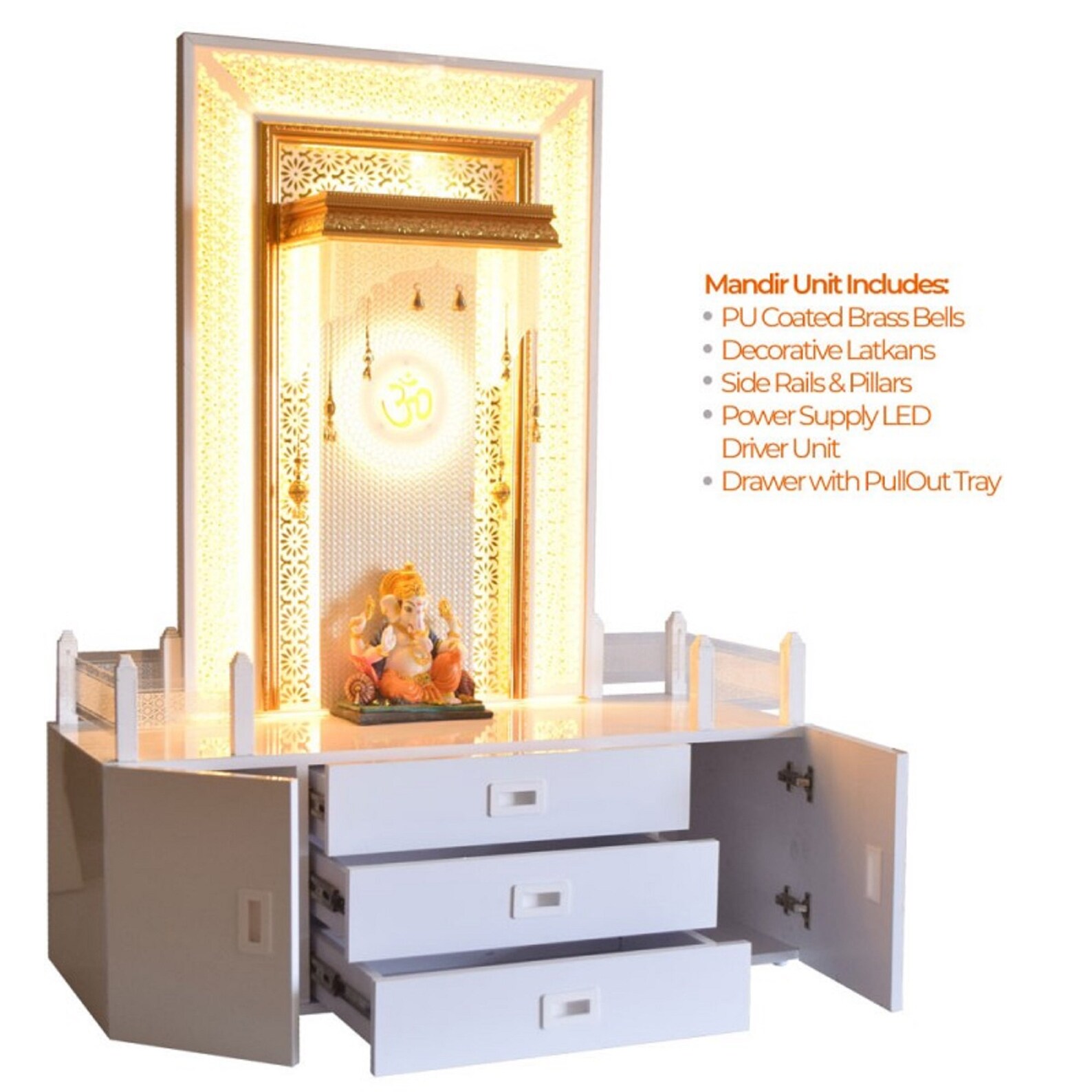 Decorative Home Temple With Extra Storage And LED Lighting Etsy