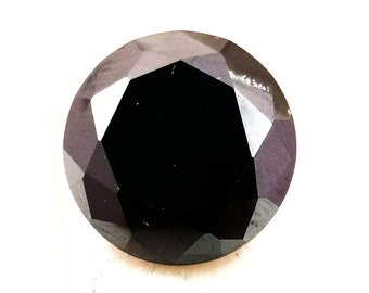 Loose gemstones 5.15 Ct Certified Black Moissanite Round Cut Making For Ring Use