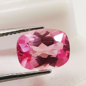 3.30 Ct Certified Natural Peach-Pink Morganite Cushion Cut Loose gemstones .Making For Ring Use