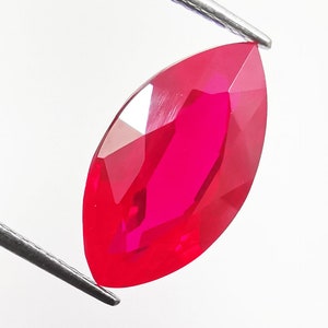 7.20 Ct Lab Grown Red Ruby Bright Pigeon Blood Marquise Ruby Loose Gemstones