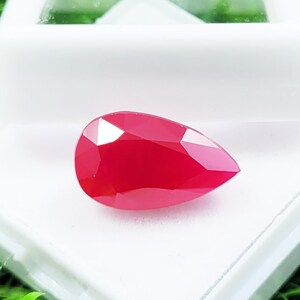 Faceted 7.00 Ct Authentic Lab-Grown Red Ruby Bright Pigeon Blood Ruby Corundum Loose Gemstones