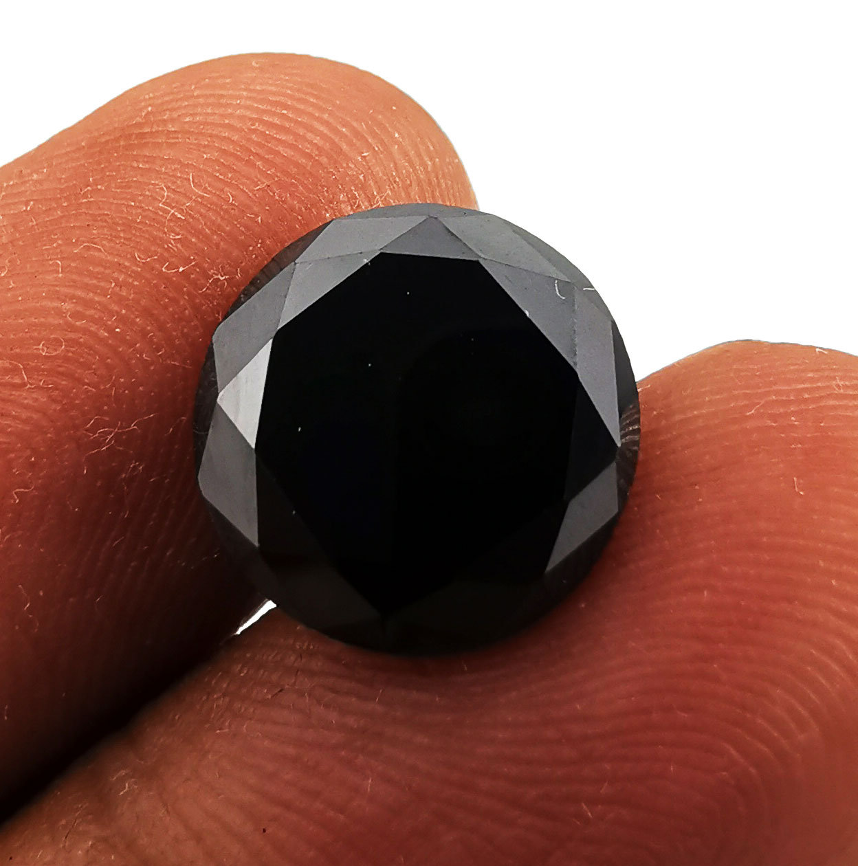 5.10 Ct 11.85 MM Black Moissanite Diamond Certified Round Etsy