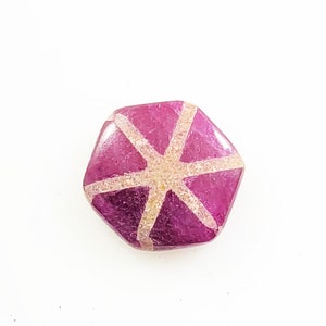 12,20 ct naturlig trapiche rubinkristall, Madagaskar ädelsten