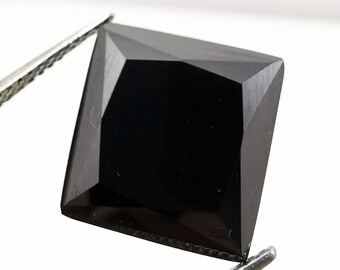 Certified  6.90 Ct Black Moissanite Princess Cut Loose gemstones .Making For Ring Use