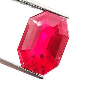 6.40 Ct Authentic Lab-Grown Red Ruby Bright Pigeon Blood Ruby Corundum Loose Gemstones