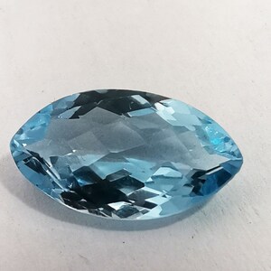 6.55 Ct Certified Natural Bright Blue Topaz Faceted Marquise Cut Loose Gemstones