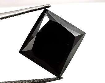 Certified 6.10 Black Moissanite Square & princess Cut Loose gemstones .Making For Ring Use