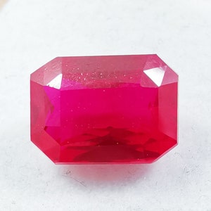 7.30 Ct Authentic Lab-Grown Red Ruby Bright Pigeon Blood Ruby Corundum Loose Gemstones