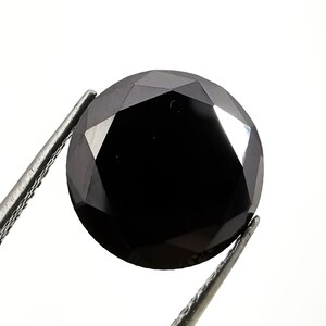 5.10 Ct Certified Black Moissanite Round Cut Loose gemstones .Making For Ring Use