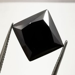 Making For Ring Use 8.40 Ct Certified Black Moissanite Square & princess Cut Loose Gemstones
