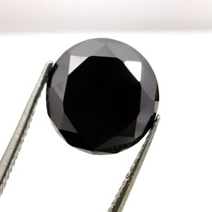 Certified 5.30 Ct Black Moissanite Round Cut Loose gemstones .Making For Ring Use