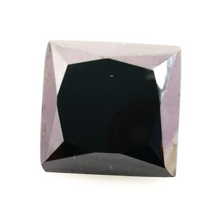 Loose gemstones 5.90 Certified Black Moissanite Princess Cut Making For Ring Use