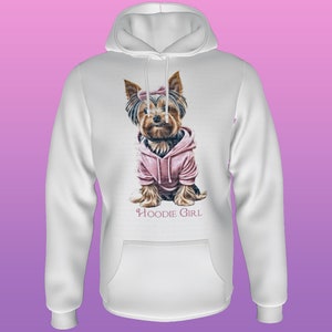 Yorkshire Terrier, Yorki, Dog, Dog,Hoodie, Pink, PNG, JPG, Digital Files, Instant Download, Nature, Art Design, Digital Clipart, image 5