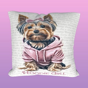 Yorkshire Terrier, Yorki, Dog, Dog,Hoodie, Pink, PNG, JPG, Digital Files, Instant Download, Nature, Art Design, Digital Clipart, image 7