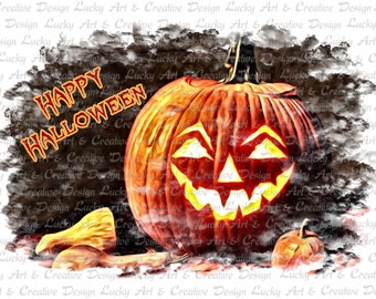 Halloween, Pumpkin, Pumpkin, Happy Halloween, Sublimation, JPEG, PNG, Digital Files, Instant Download, Art Design, Digital Clipart