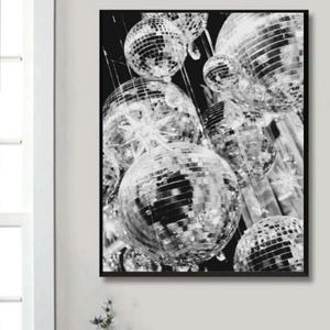 Retro Inspired Disco Ball Downloadable Print
