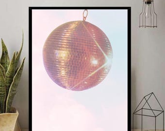 Trendy Disco Ball Downloadable Print